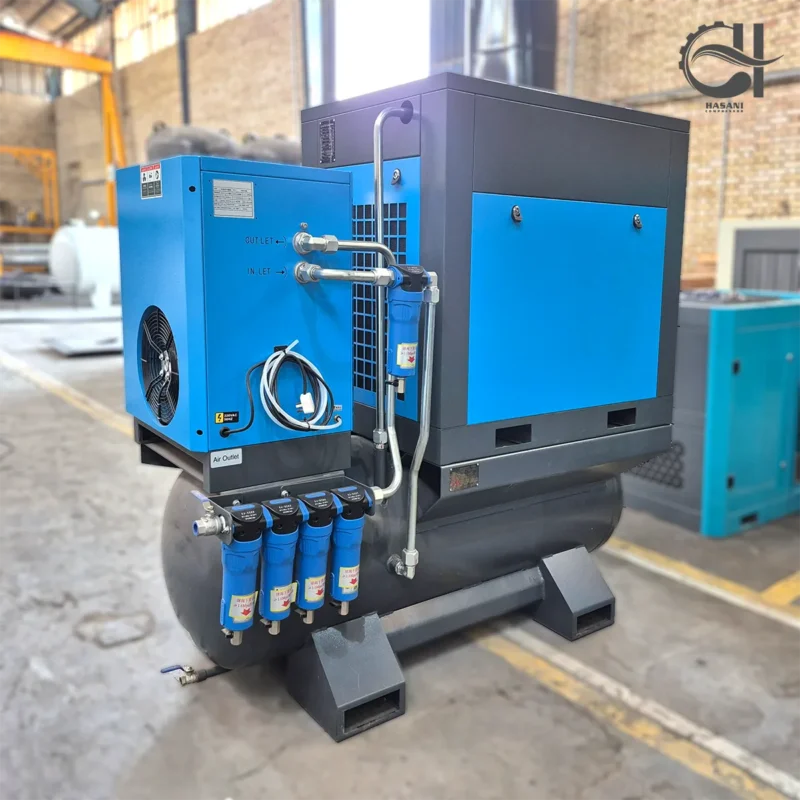 کمپرسور اسکرو aio - 22 کیلووات / 15 کیلووات - مناسب لیزر - پشت دستگاه