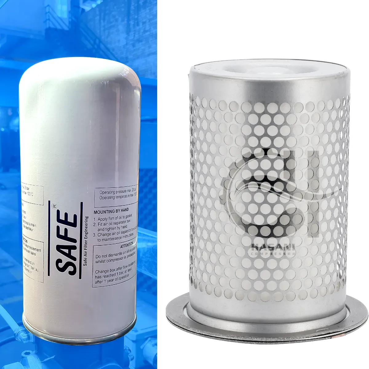 separator-filter-cartridge-and-cylindrical فیلتر سپراتور کمپرسور اسکرو- کارتریج و سطلی