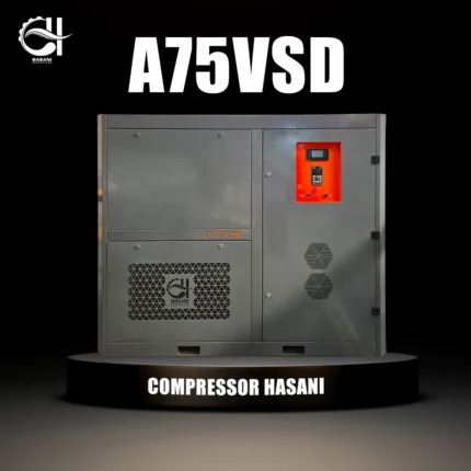 کمپرسور اسکرو A75 کوپل متسقیم و اینورتر - نمای جلو - طوسی